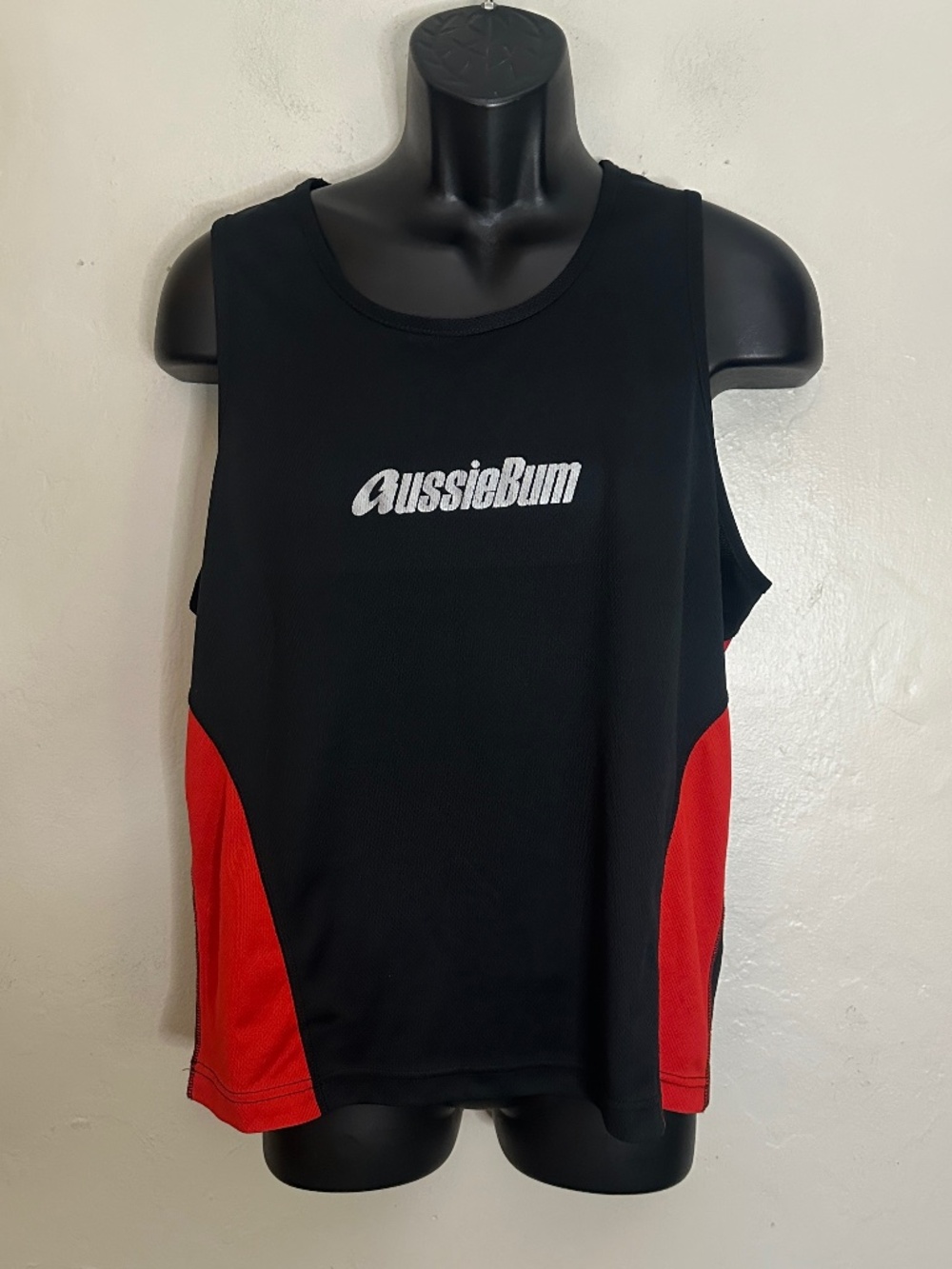 Aussiebum Tank Top XL Gently worn 100% polyester pinpoint mesh 21" armpits